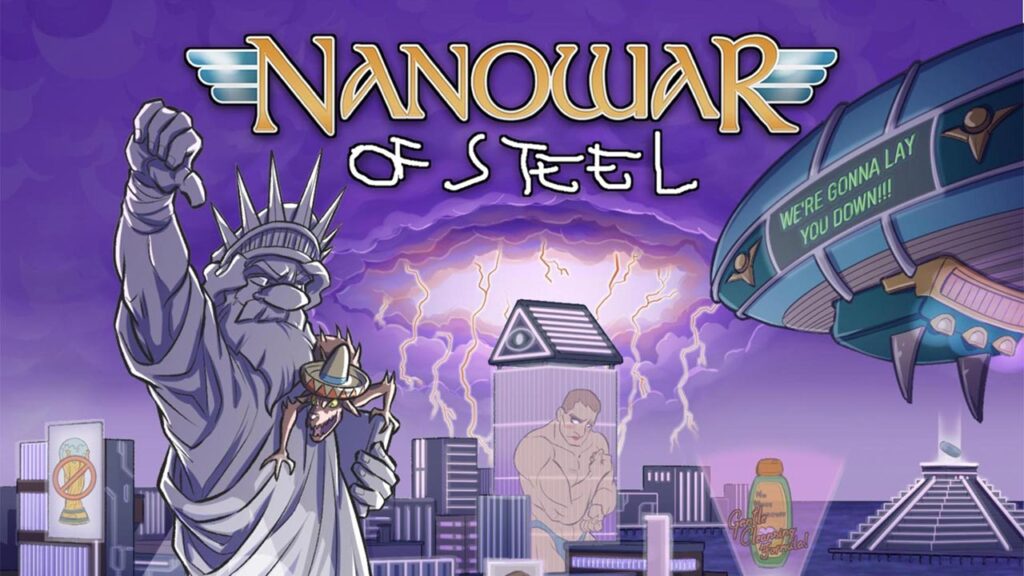 nanowar of steel, parte superiore della copertina di Dislike to False Metal